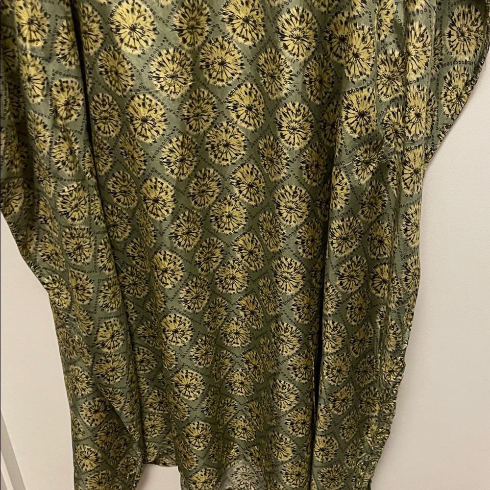 Jayshree Dalal Green Patterned Kafton Size XL - Picture 8 of 9
